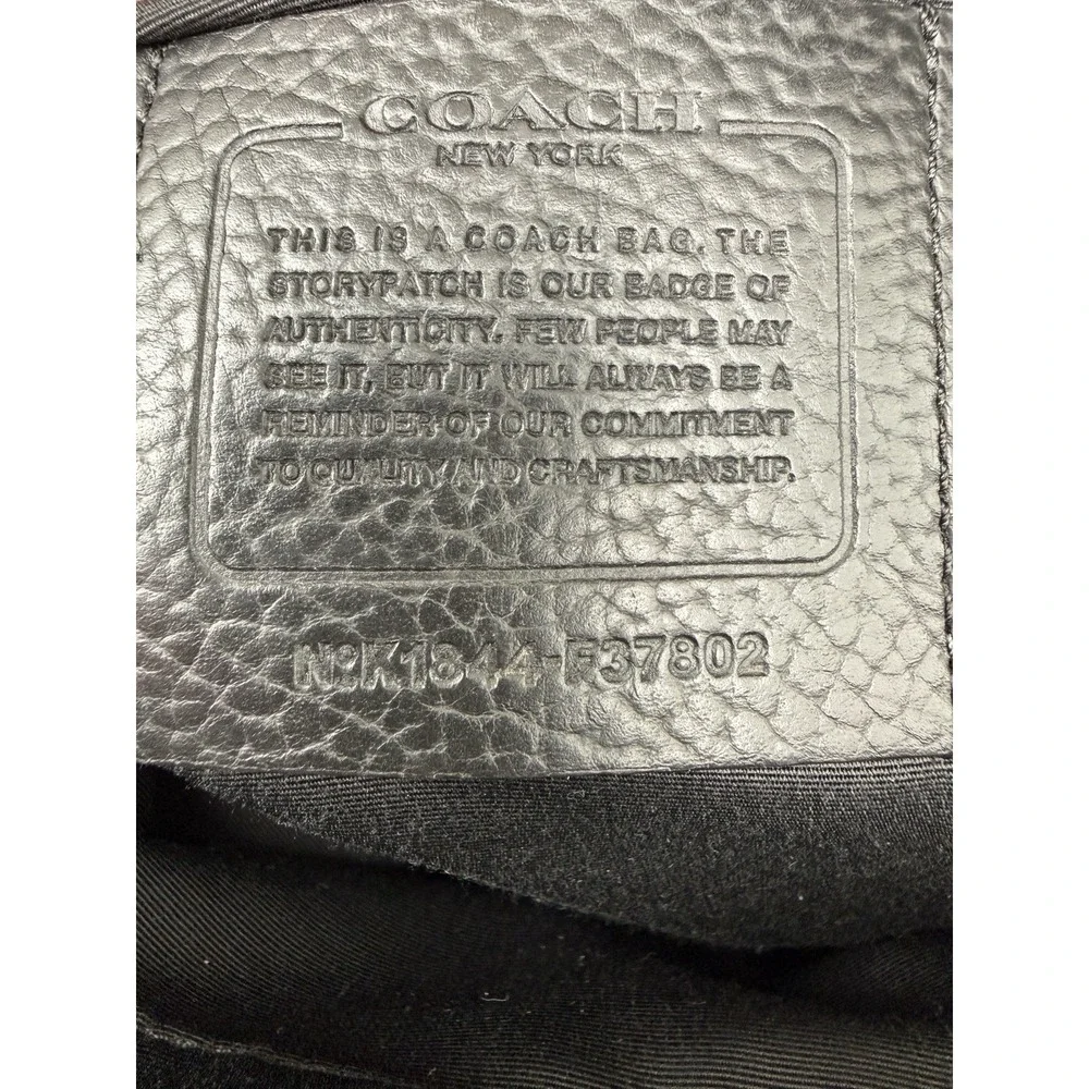 Coach West Brown Pebbled Leather Laptop Backpack F37802